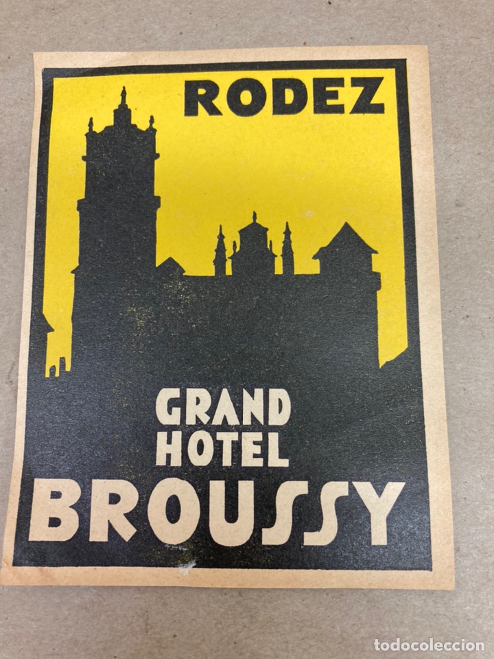 Etiquetas antiguas: Etiqueta de maleta hotel Gran Hotel Broussy
