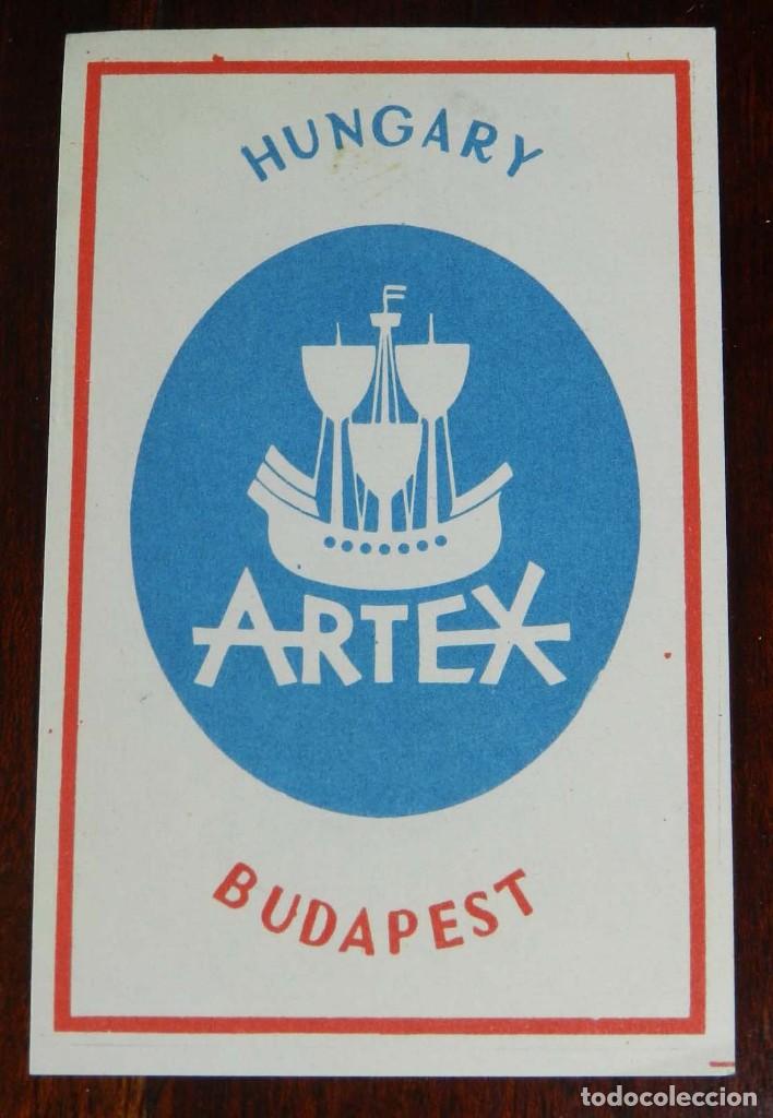 Etiquetas antiguas: ETIQUETA DE MALETA DEL HOTEL ARTEX - BUDAPEST - HUNGRIA - ETIQUETA ANTIGUA DE HOTEL.