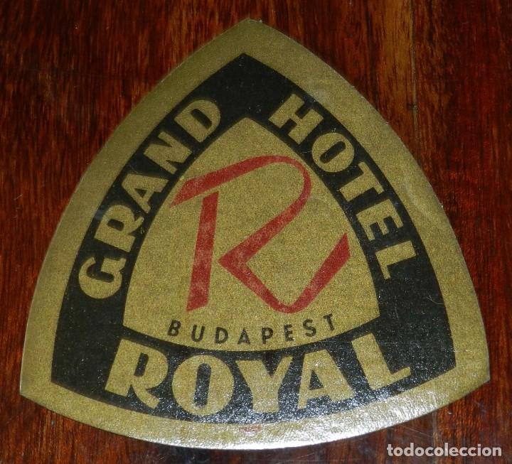 Etiquetas antiguas: Etiqueta del hotel Royal. Budapest, Hungria.
