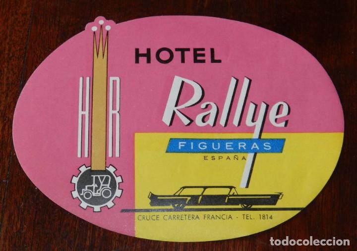 Etiquetas antiguas: ETIQUETA DE HOTEL - RALLYE HOTEL , FIGUERAS, BUEN ESTADO