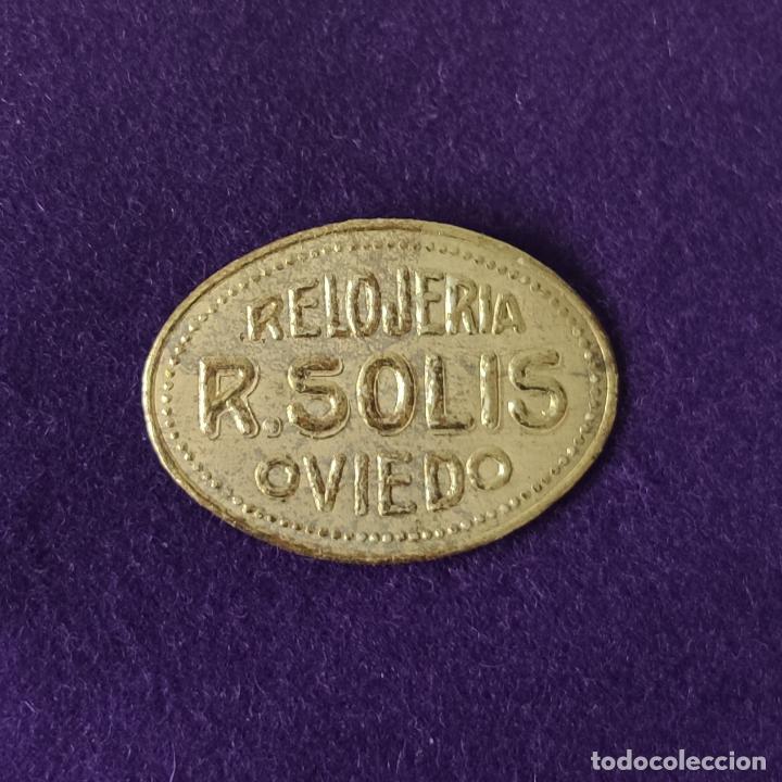 Etiquetas antiguas: ETIQUETA DE RELOJERIA R.SOLIS. ORIGINAL DE EPOCA. OVIEDO (ASTURIAS). 1920-40.