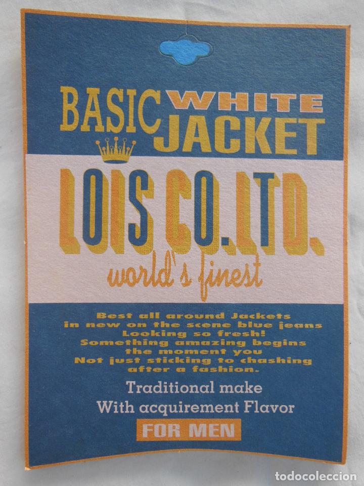 Etiquetas antiguas: BASIC WHITE JACKET, JEANS (Vaqueros) LOIS CO LTD - Foto 1
