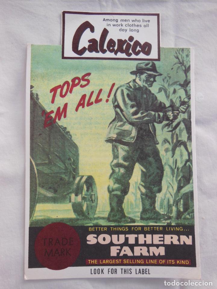 Etiquetas antiguas: CALEXICO. Vaqueros, jeans