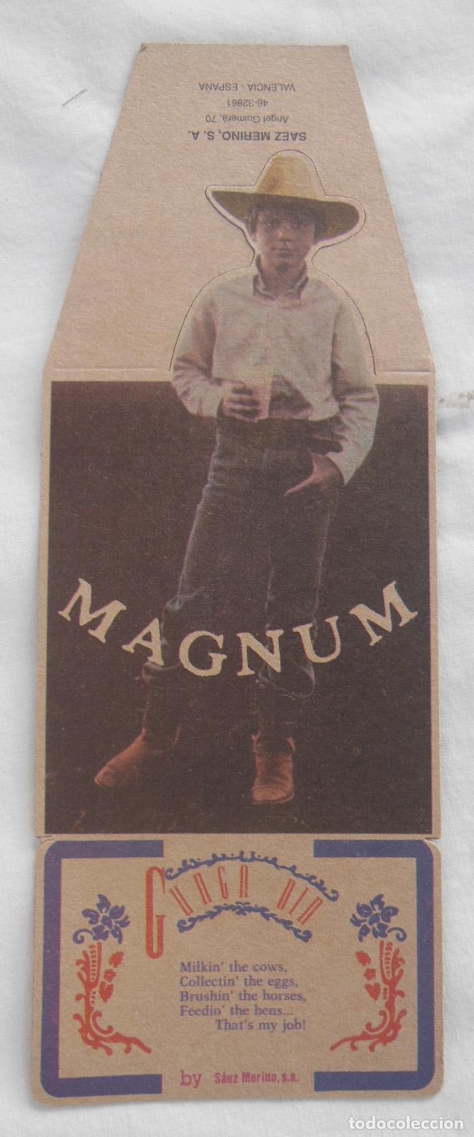 Etiquetas antiguas: MAGNUM, GUNGA DIN, JEANS (Vaqueros) LOIS CO LTD. GRUPO S&Aacute;EZ MERINO. Valencia