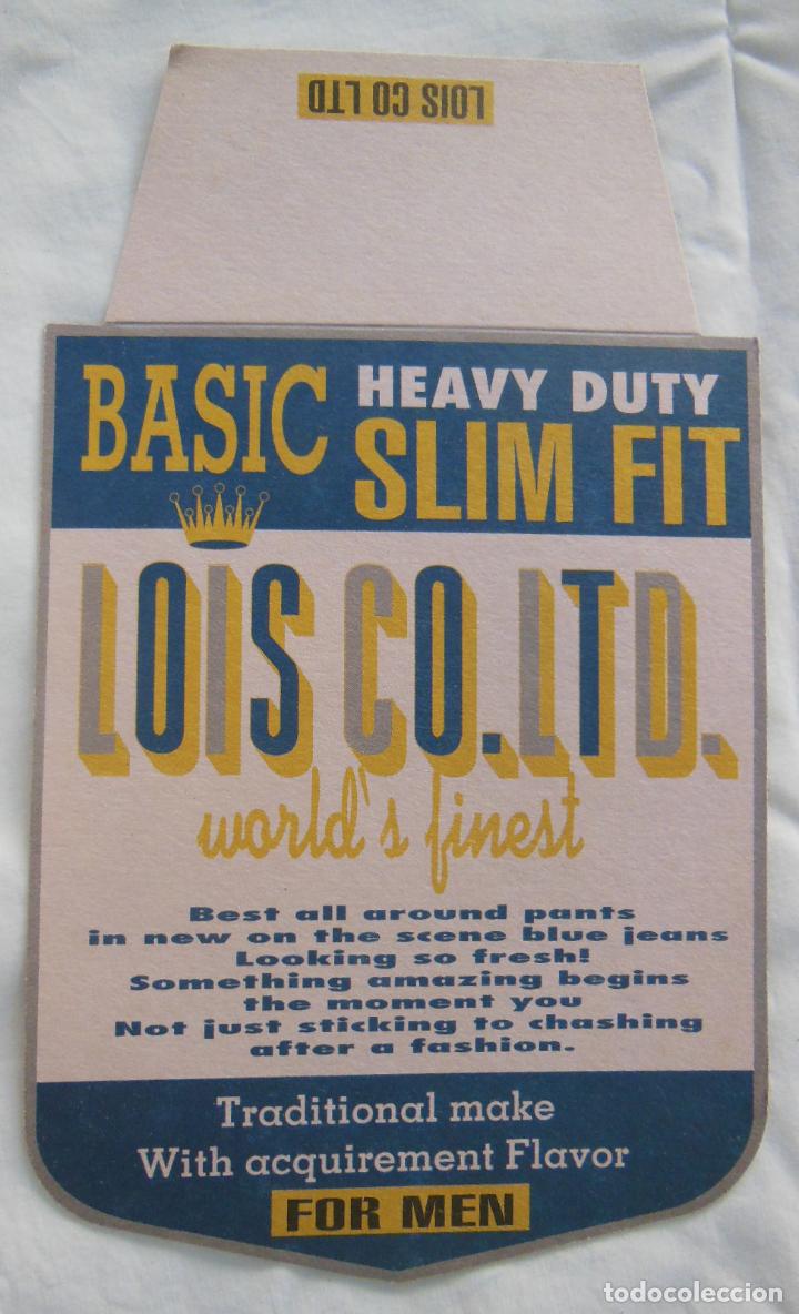 Etiquetas antiguas: BASIC HEAVY DUTY SLIM FIT, JEANS (Vaqueros) LOIS CO LTD - Foto 1