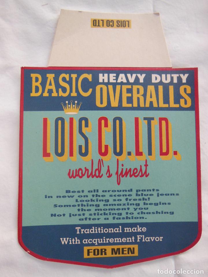 Etiquetas antiguas: BASIC HEAVY DUTY OVERALLS, JEANS (Vaqueros) LOIS CO LTD