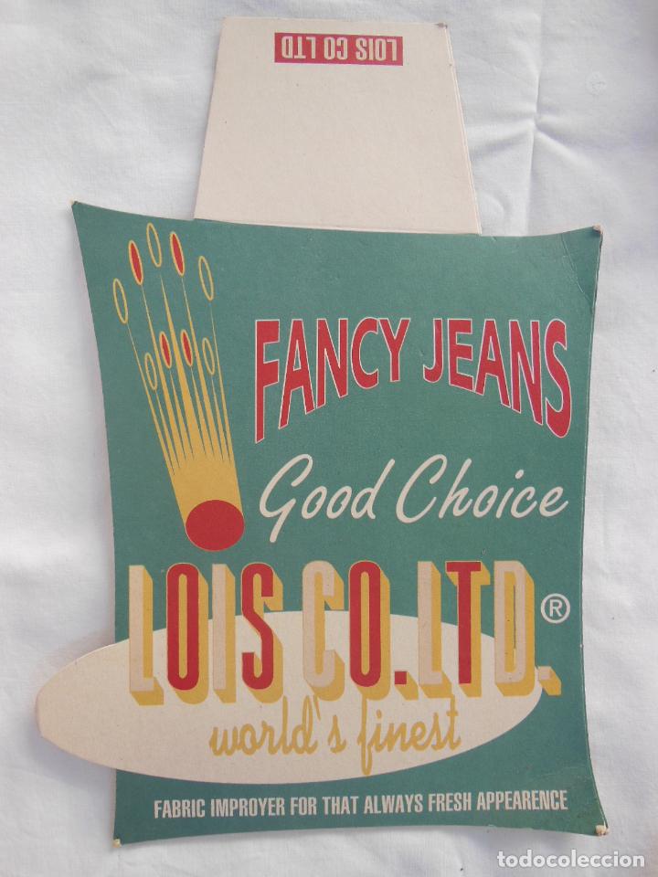 Etiquetas antiguas: FANCY JEANS (Vaqueros) GOOD CHOICE LOIS CO LTD. GRUPO S&Aacute;EZ MERINO Valencia