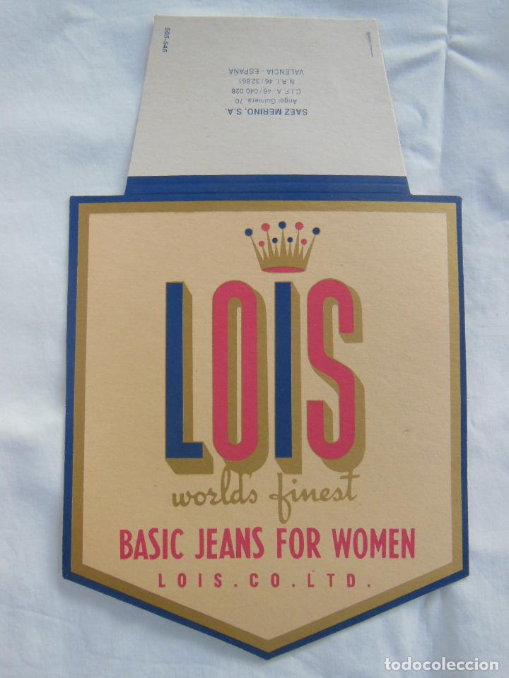 Etiquetas antiguas: LOIS WORLD'S FINEST Basic Jeans for Women. LOIS CO LTD (Vaqueros)