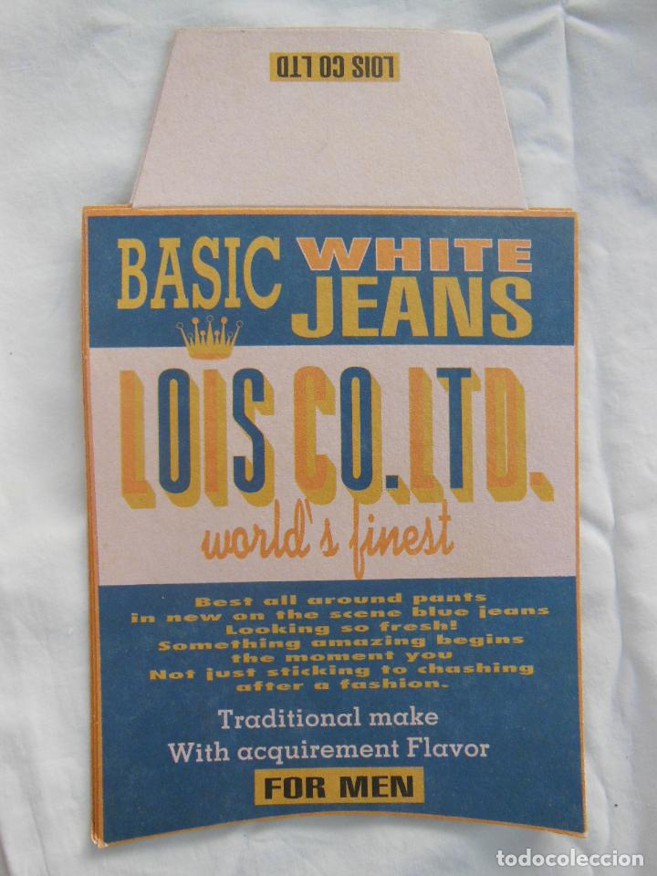Etiquetas antiguas: Etiqueta : BASIC WHITE JEANS. LOIS CO LTD (Vaqueros)