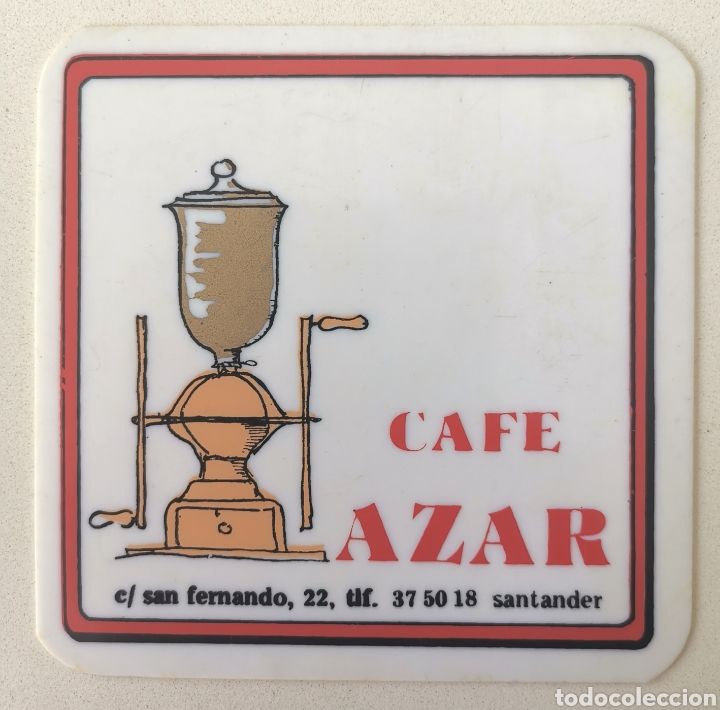Old Labels: Posavasos Cafe Azar - Calle San Fernando - Santander (Cantabria) - Coaster