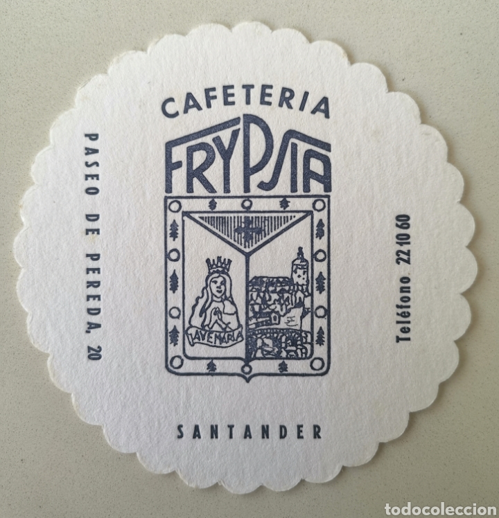 Old Labels: Posavasos Cafeter&iacute;a Frypsia - Paseo de Pereda - Santander (Cantabria) - Coaster