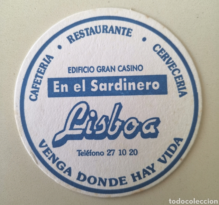 Etichette antiche: Posavasos Cafeter&iacute;a Restaurante Lisboa - Gran Casino Sardinero - Santander (Cantabria) - Coaster