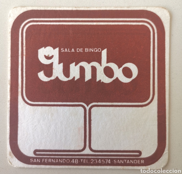 Old Labels: Posavasos Sala de Bingo Yumbo - Calle San Fernando - Santander (Cantabria) - Coaster