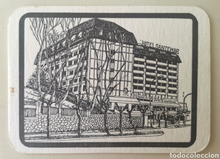 Etichette antiche: Posavasos Hotel Santemar - Sardinero - Santander (Cantabria) - Coaster