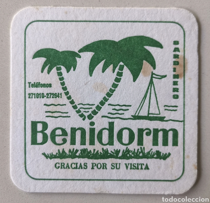Alte Etiketten: Posavasos Cafeter&iacute;a Benidorm - Sardinero - Santander (Cantabria) - Coaster