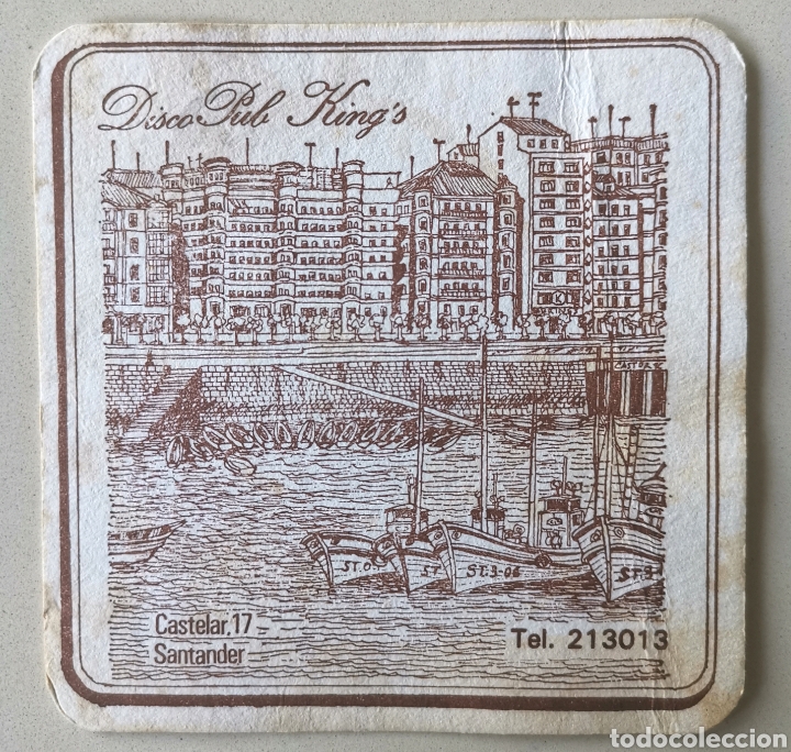 Old Labels: Posavasos King's Bar - Calle Castelar - Santander (Cantabria) - Coaster