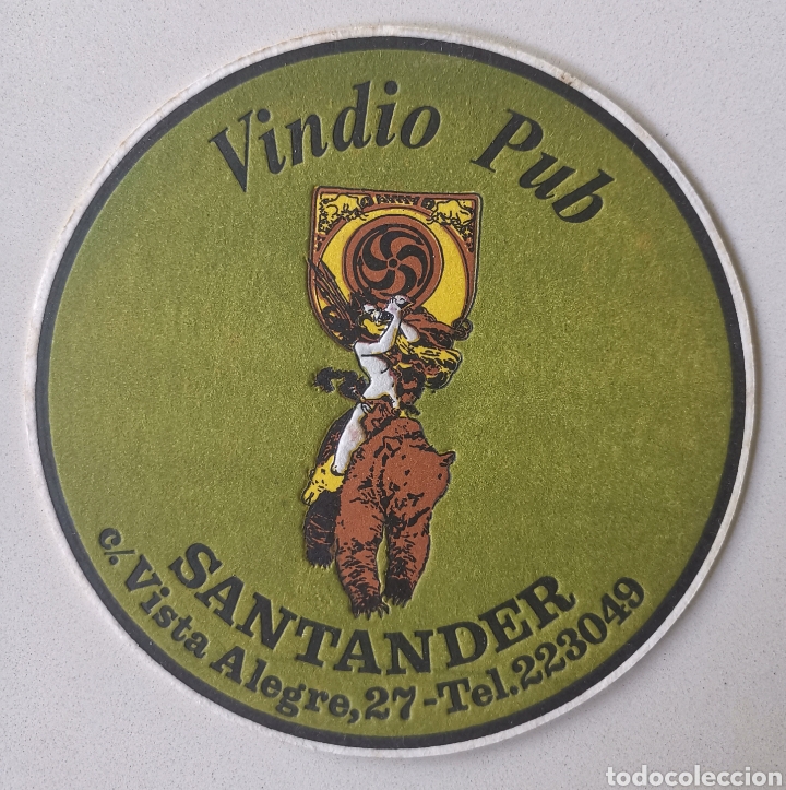 Alte Etiketten: Posavasos Vindio Pub - Calle Vista Alegre - Santander (Cantabria) - Coaster