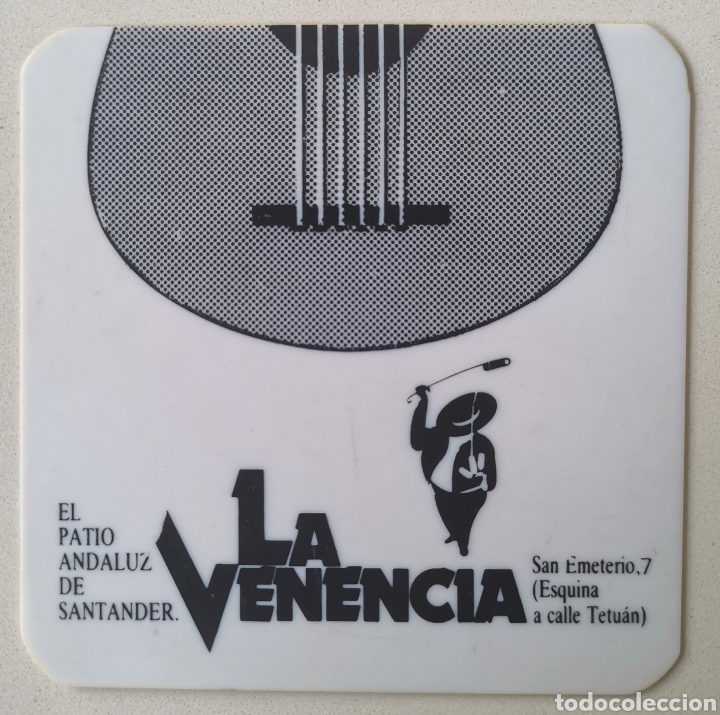 Old Labels: Posavasos La Venencia - El Patio Andaluz - Calle San Emeterio - Santander (Cantabria) - Coaster