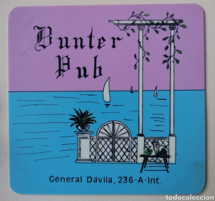 Etichette antiche: Posavasos Bunter Pub - Calle General Davila- Santander (Cantabria) - Coaster