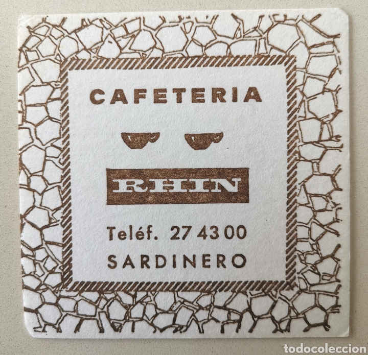 Etichette antiche: Posavasos Cafeter&iacute;a Restaurante Hotel Rhin - Sardinero- Santander (Cantabria) - Coaster
