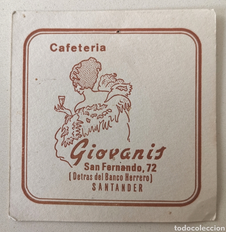 Old Labels: Posavasos Cafeter&iacute;a Giovanis - Calle San Fernando - Santander (Cantabria) - Coaster
