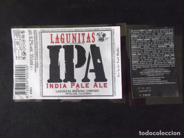 Etichette antiche: CERVEZA-V9ET-9-ETIQUETAS-LAGUNITAS-IPA INDIA
