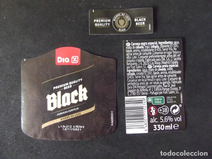 Etichette antiche: CERVEZA-V9ET-9-ETIQUETAS-DIA-BLACK BEER