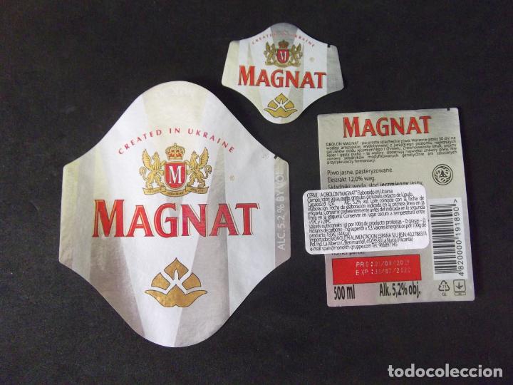 &Eacute;tiquettes anciennes: CERVEZA-V9ET-9-ETIQUETAS-MAGNAT-UKRAINE