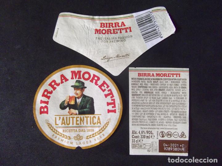 &Eacute;tiquettes anciennes: CERVEZA-V9ET-9-ETIQUETAS-BIRRA MORETTI-ITALIA