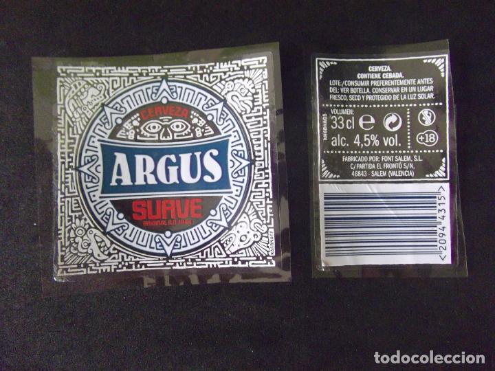 Etichette antiche: CERVEZA-V9ET-9-ETIQUETAS-ARGUS-SUAVE