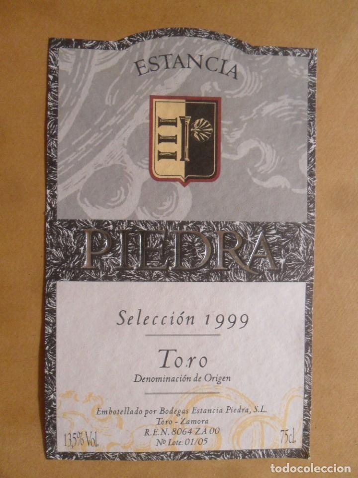 Etiquetas antiguas: ETIQUETA VINO ESTANCIA PIEDRA, SELECCI&Oacute;N 1999 - TORO - R.E.N. 8064