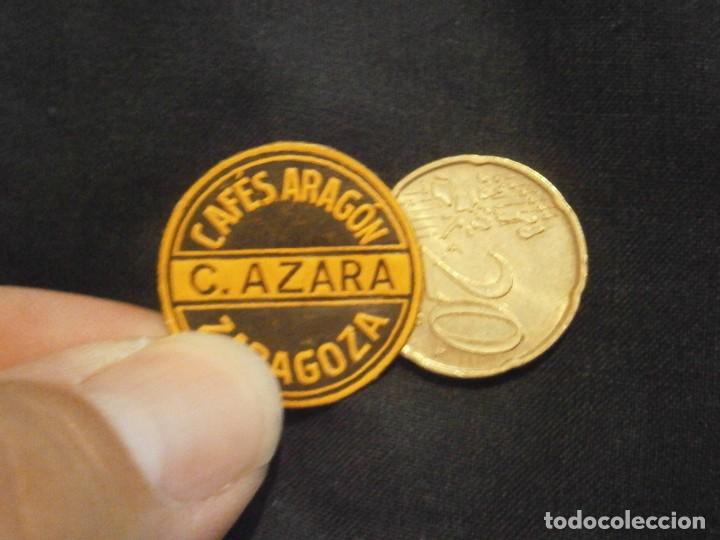 Alte Etiketten: ETIQUETA DE ZARAGOZA A&Ntilde;OS 30/40. CAFES ARAGON, C.AZARA