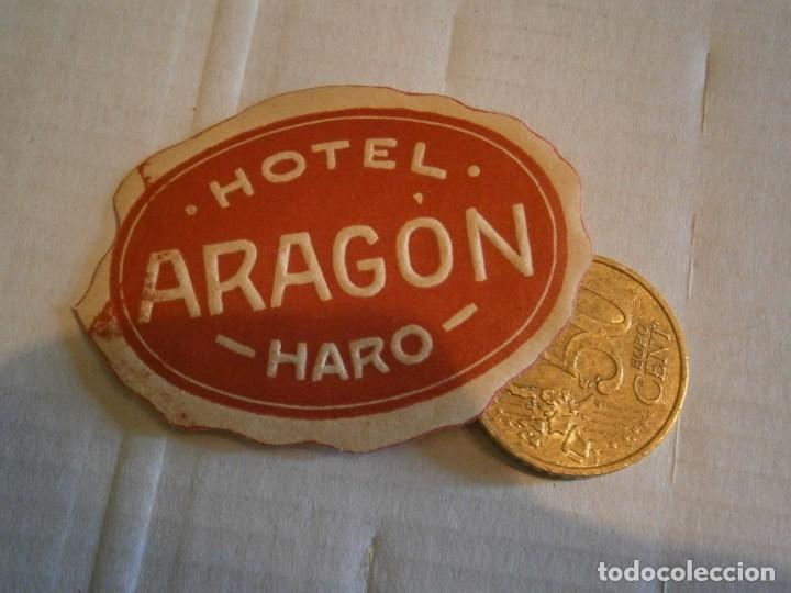 Etiquetas antiguas: ETIQUETA DE ZARAGOZA A&Ntilde;OS 30/40. HOTEL ARAGON