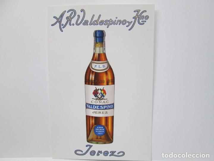 Etiquetas antiguas: ANTIGUA ETIQUETA BRANDY CO&Ntilde;AC, VALDESPINO