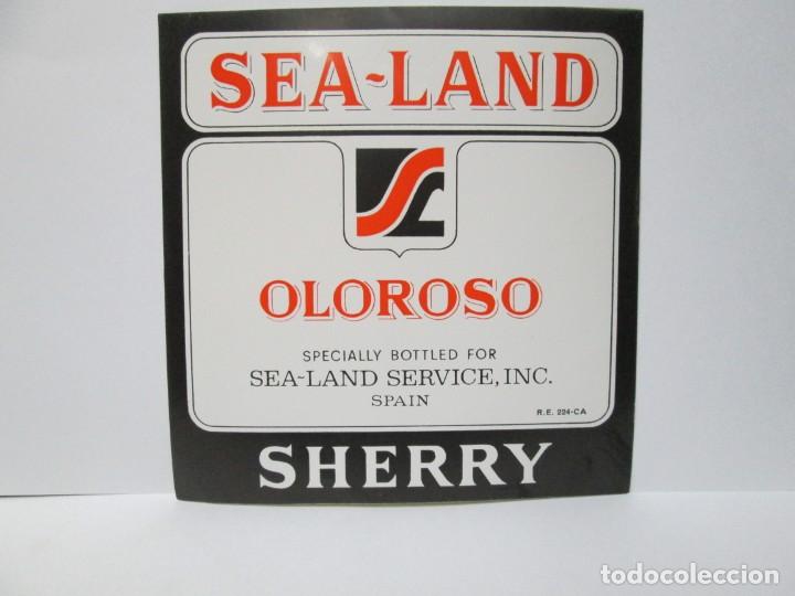 &Eacute;tiquettes anciennes: ANTIGUA ETIQUETA SEA-LAND OLOROSO