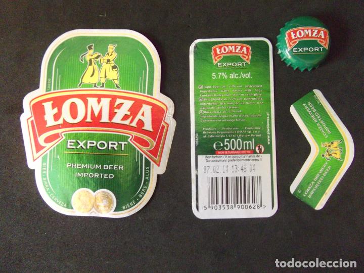 Etichette antiche: CERVEZA-V9-K-4-ETIQUETAS Y CHAPA-LOMZA-POLAND