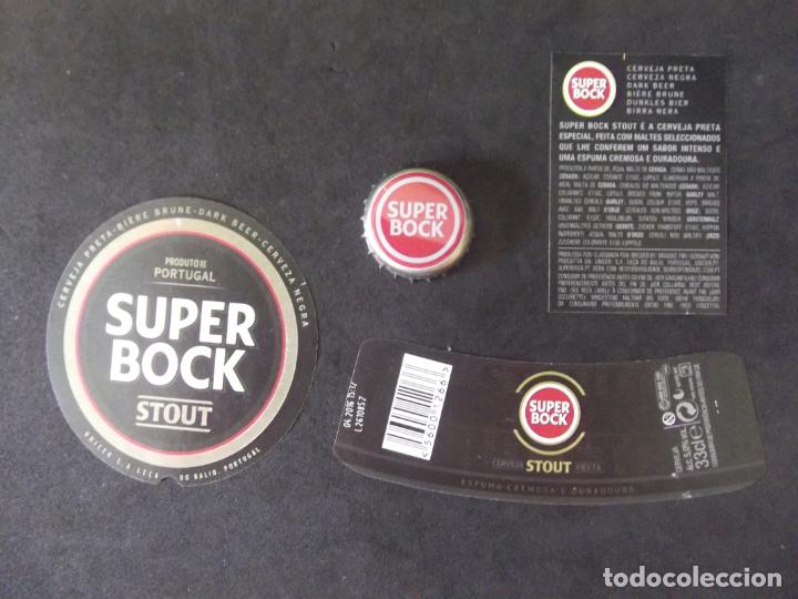 Old Labels: CERVEZA-V9-K-4-ETIQUETAS Y CHAPA-SUPER BOCK