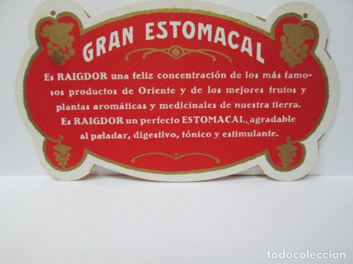 Etiquetas antiguas: ANTIGUA ETIQUETA, GRAN ESTOMACAL RAIGDOR