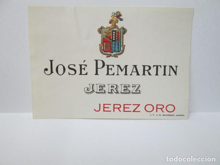 Etiquetas antiguas: ANTIGUA ETIQUETA ,JOSE PEMARTIN JEREZ