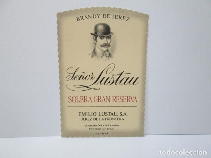 Etiquetas antiguas: ANTIGUA ETIQUETA BRANDY CO&Ntilde;AC,SE&Ntilde;OR LUSTAU