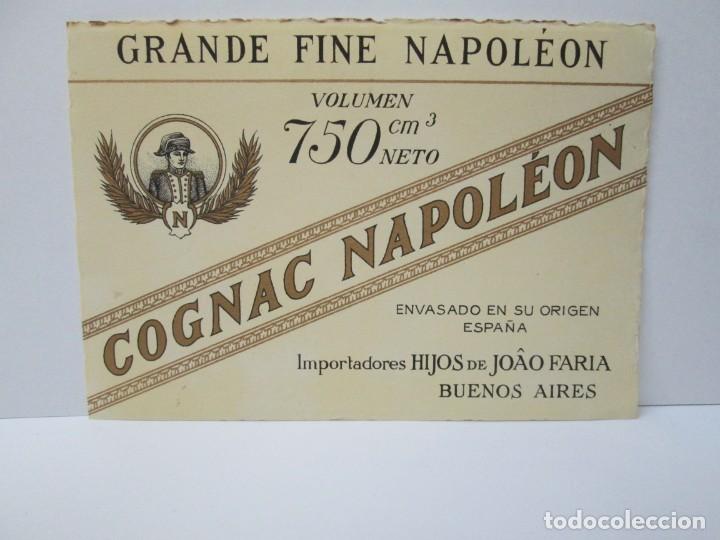 Etiquetas antiguas: ANTIGUA ETIQUETA BRANDY CO&Ntilde;AC, NAPOLEON