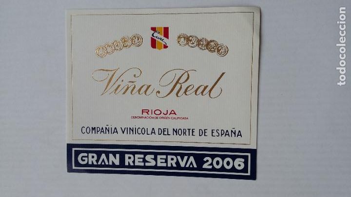 Old Labels: ETIQUETA DE BOTELLA DE VINO DE RIOJA GRAN RESERVA 2006 BODEGAS CVNE. TDKP16