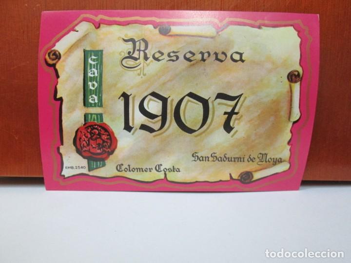 Etiquetas antiguas: ANTIGUA ETIQUETA , CAVA RESERVA 1907