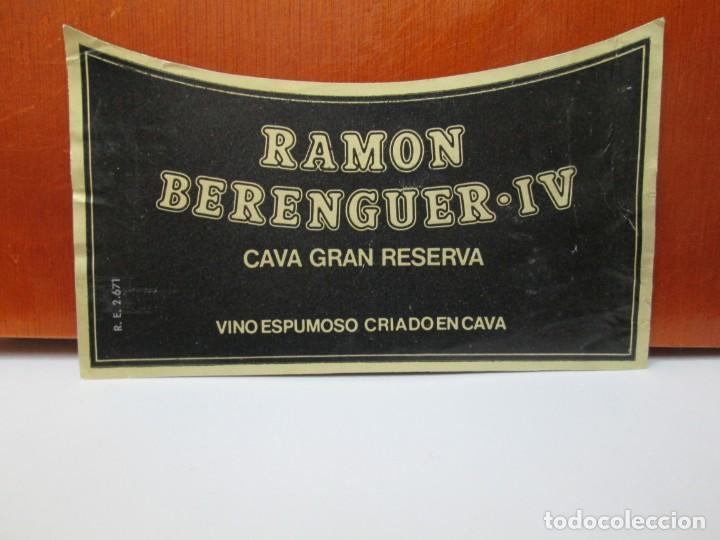 Etiquetas antiguas: ANTIGUA ETIQUETA , CAVA RAMON BERENGUER IV