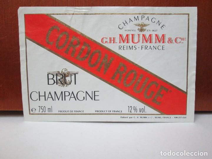 Etiquetas antiguas: ANTIGUA ETIQUETA, BRUT CHAMPAGNE GORDON ROUGE