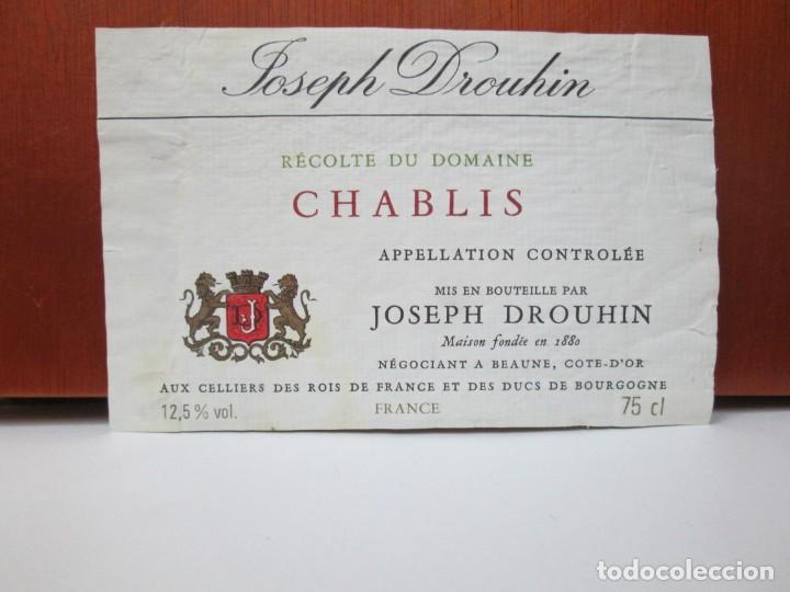 Etiquetas antiguas: ANTIGUA ETIQUETA, JOSEPH DROUHIN CHABLI
