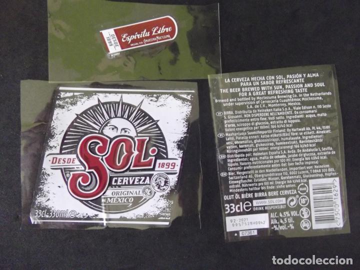 Old Labels: CERVEZA-V9ET-9-ETIQUETAS-SOL