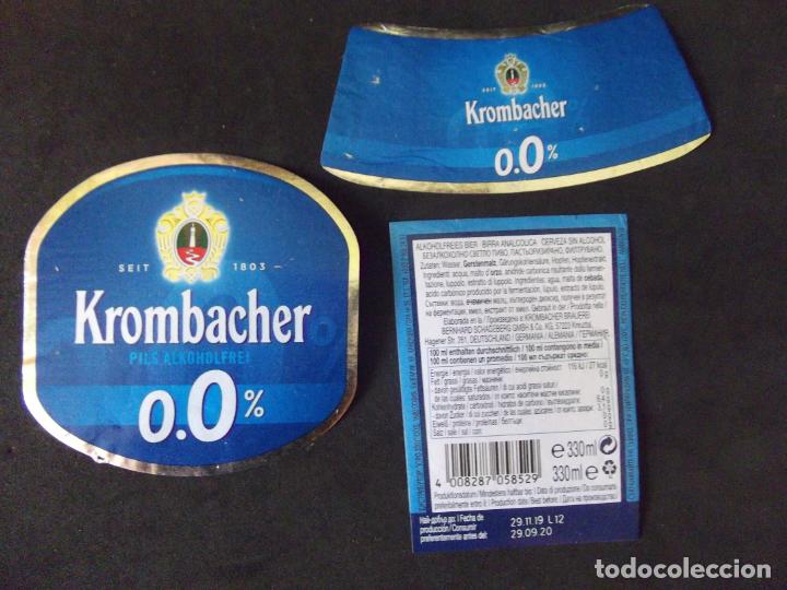 Old Labels: CERVEZA-V9ET-9-ETIQUETAS-KROMBACHER