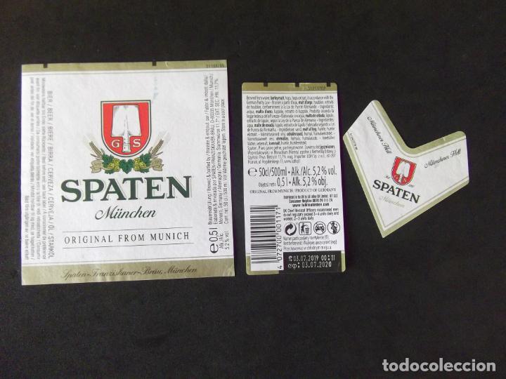Old Labels: CERVEZA-V9ET-9-ETIQUETAS-SPATEN