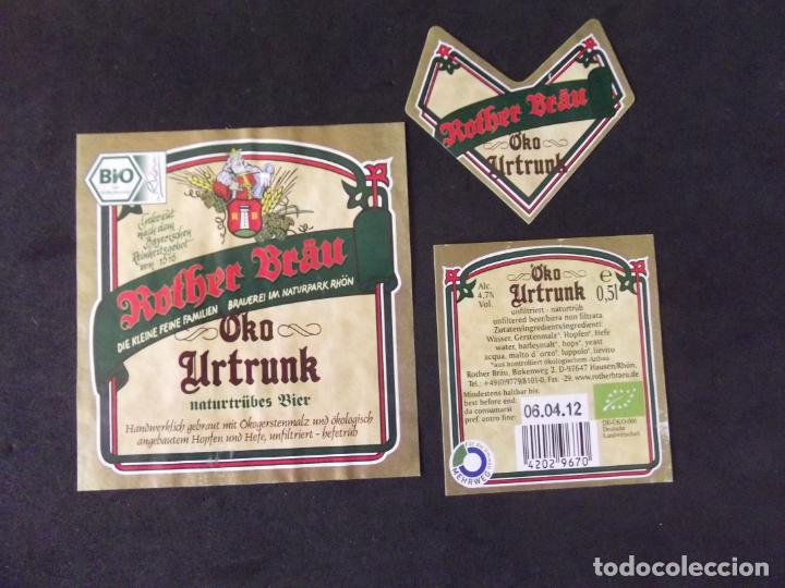 Old Labels: CERVEZA-V9ET-9-ETIQUETAS-ROTHER BRAU